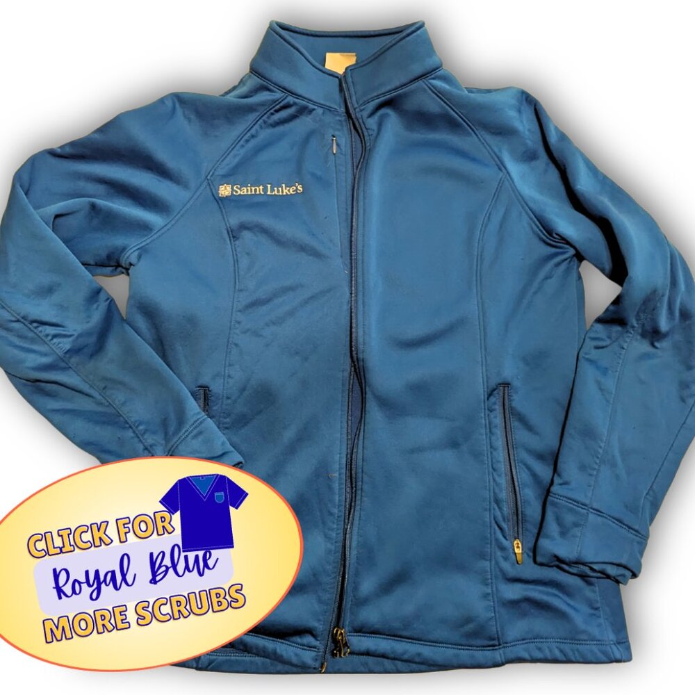 #1 Blaze Royal Blue Jacket  Large | Healthcare Scrubs Uniform | Saint Luke’s